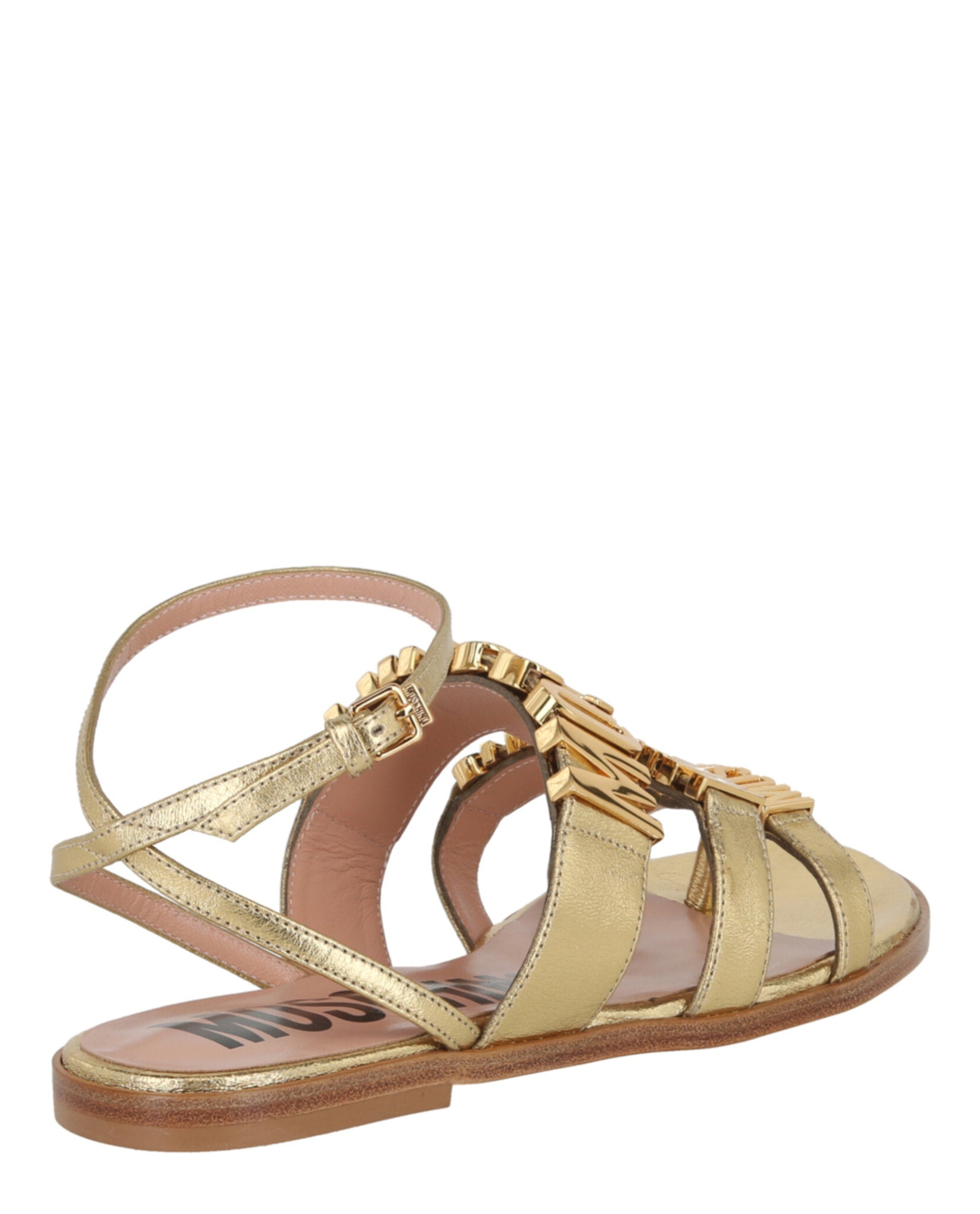 Moschino Womens Degrade Metal Logo Sandals