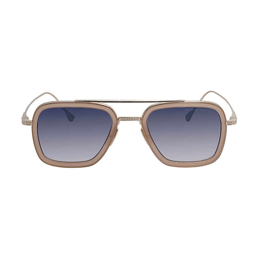FLIGHT.006 DT 7806-U-GLD-PNK-52 Unisex Square Sunglasses