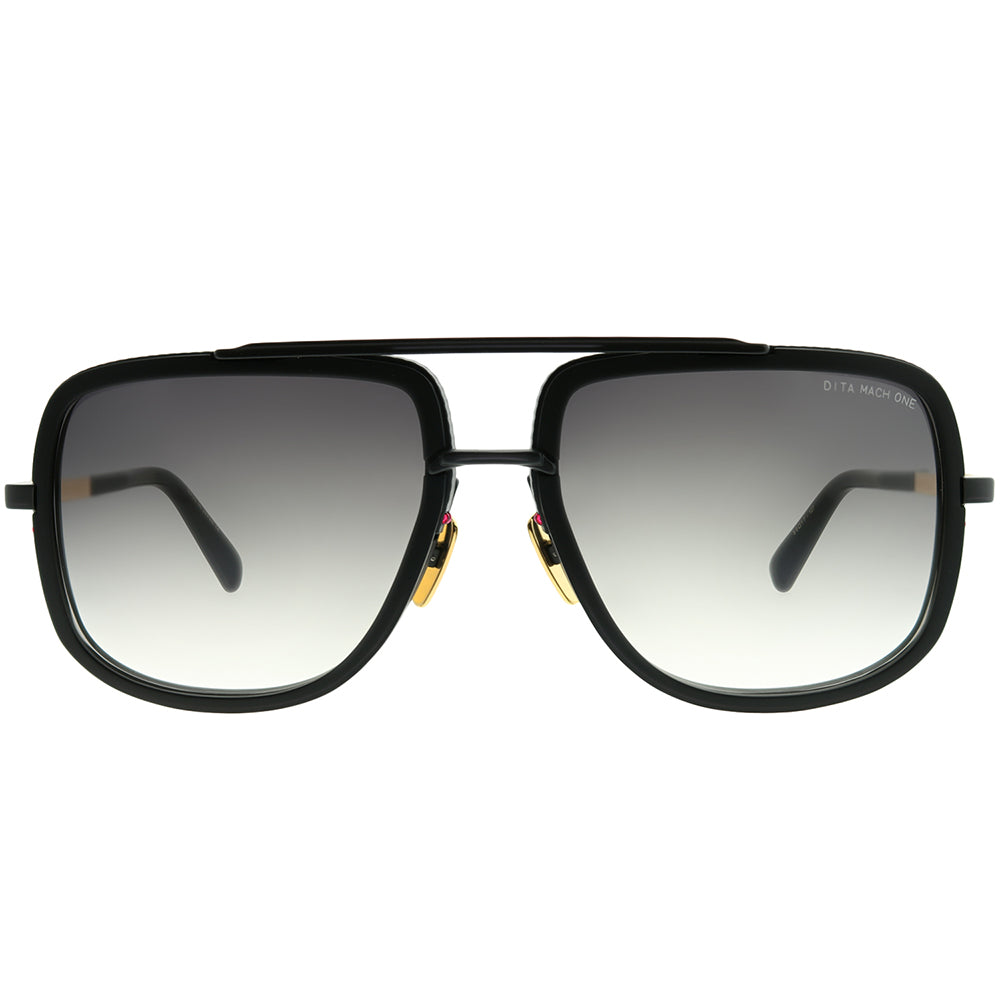 Mach-One DRX-2030-G-BLK-18K-59 Unisex Aviator Sunglasses