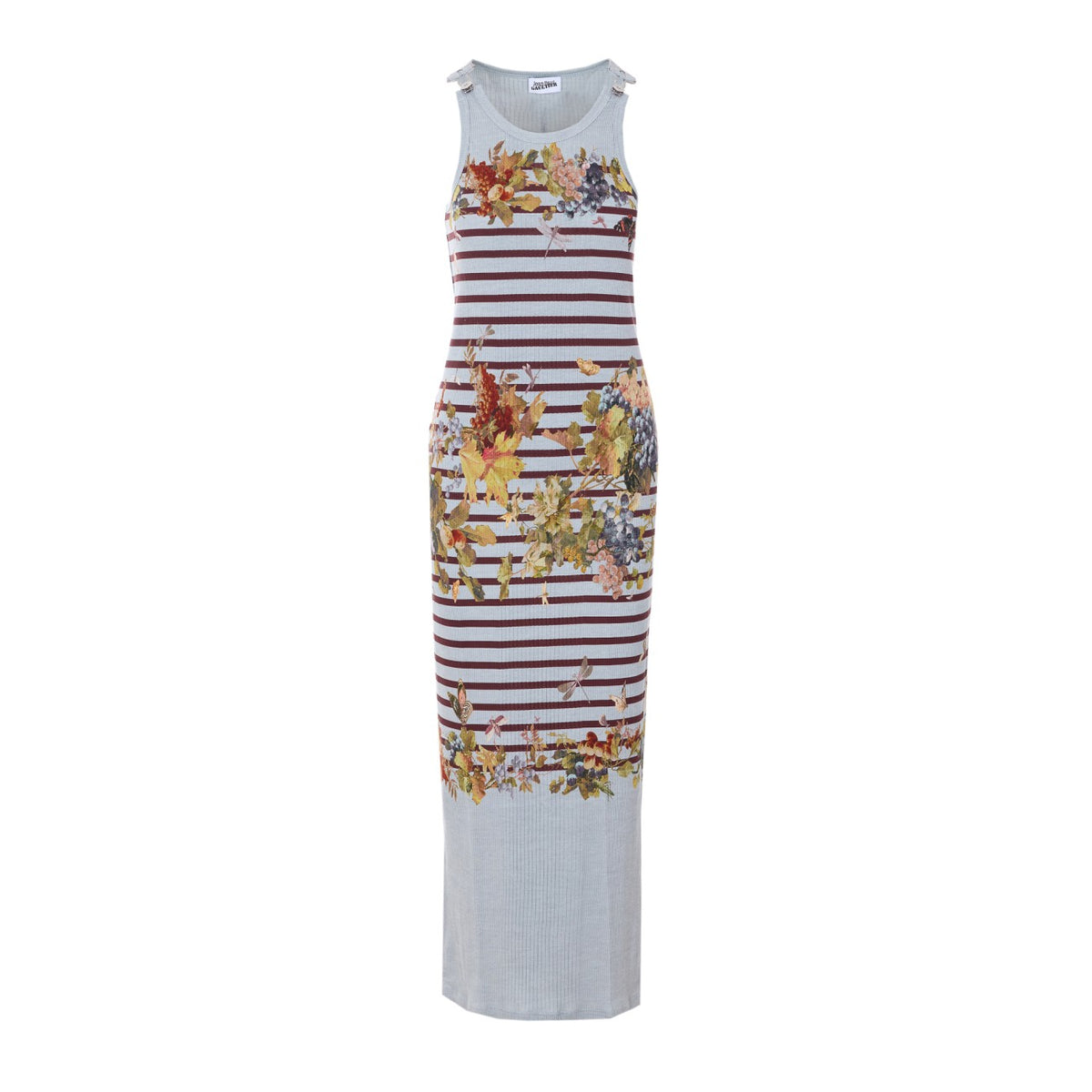 Jean Paul Gaultier Women Mariniere Grape Printed Long Dress