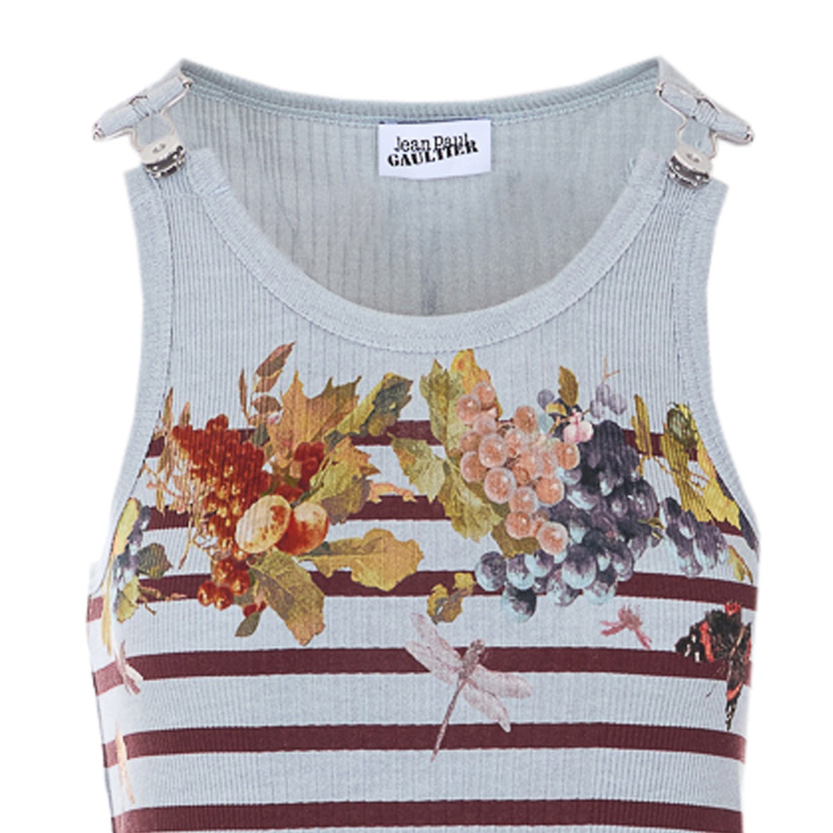 Jean Paul Gaultier Women Mariniere Grape Printed Long Dress
