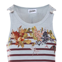 Jean Paul Gaultier Women Mariniere Grape Printed Long Dress