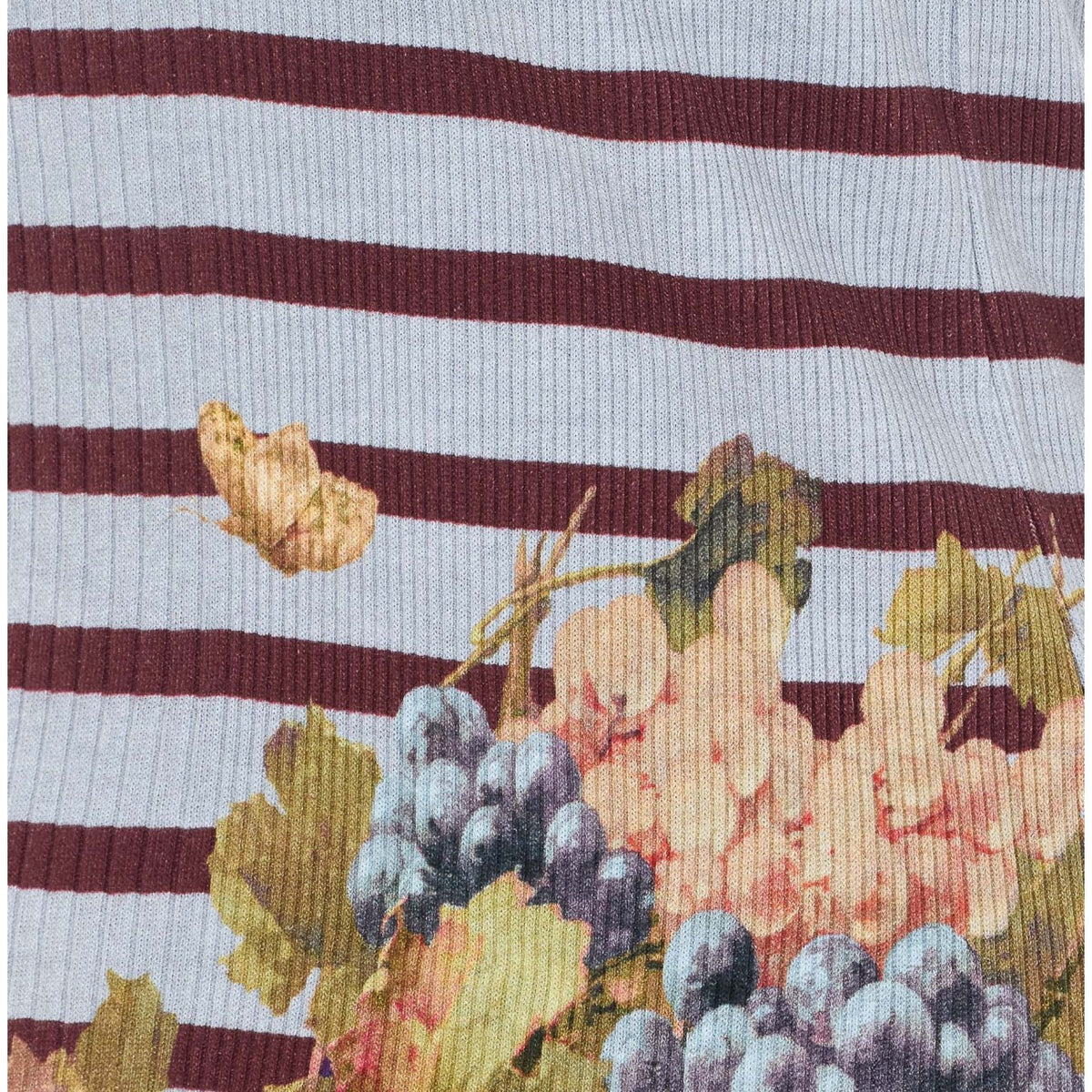 Jean Paul Gaultier Women Mariniere Grape Printed Tank Top