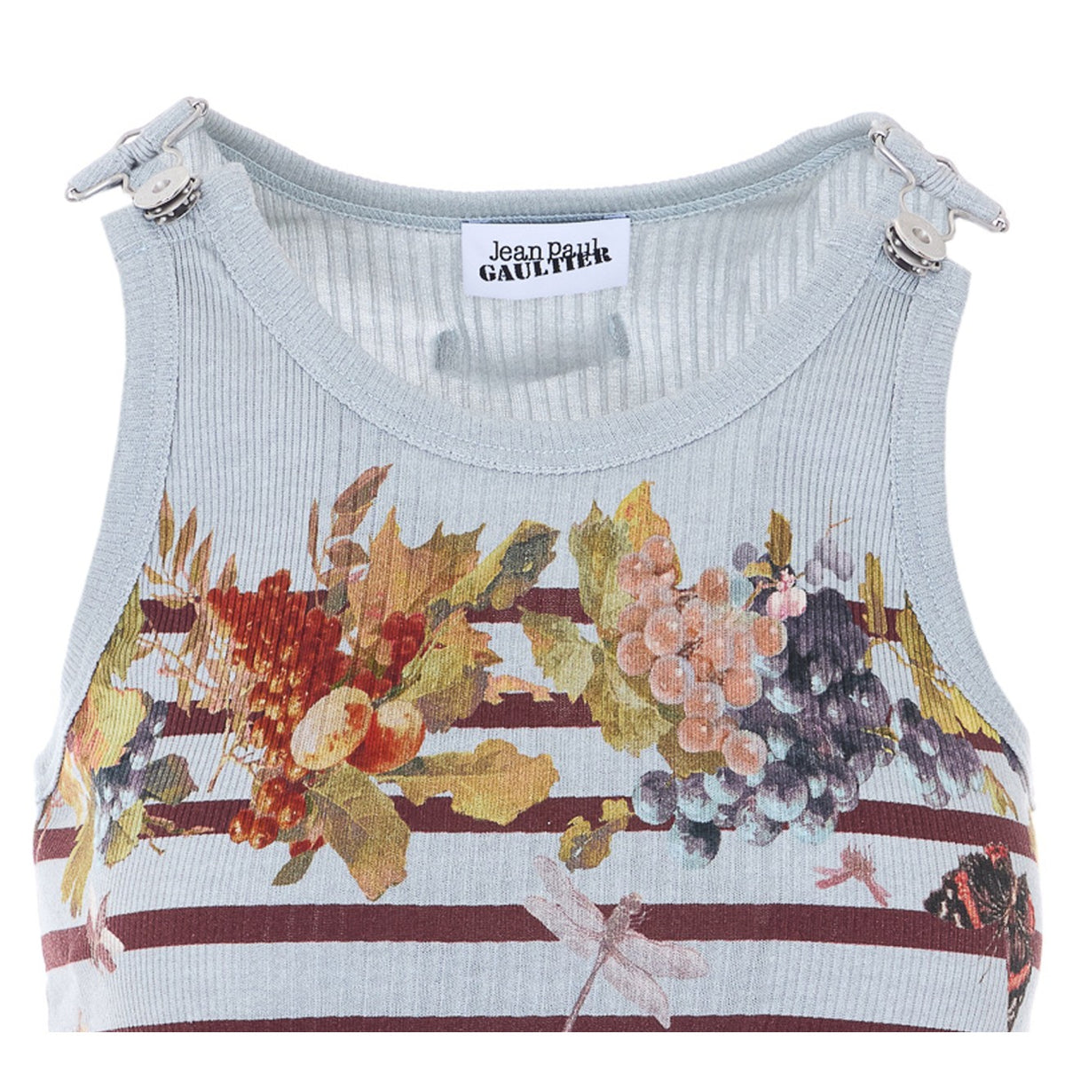 Jean Paul Gaultier Women Mariniere Grape Printed Tank Top