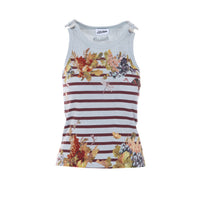 Jean Paul Gaultier Women Mariniere Grape Printed Tank Top