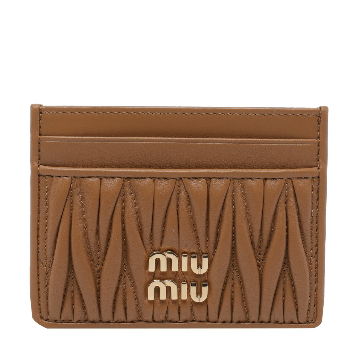Miu Miu Miu Miu Women Matelasse' Miu Miu Logo Cards Holder