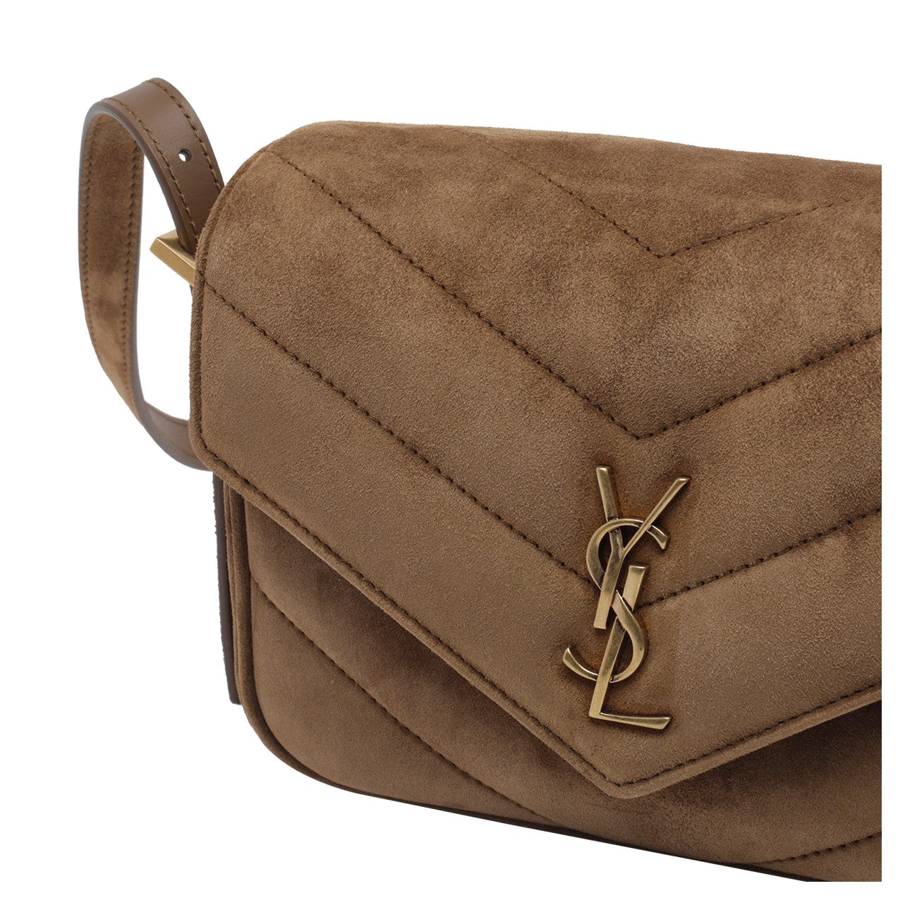Saint Laurent Saint Laurent Women Matelasse' Suede Loulou Toy Crossbody Bag