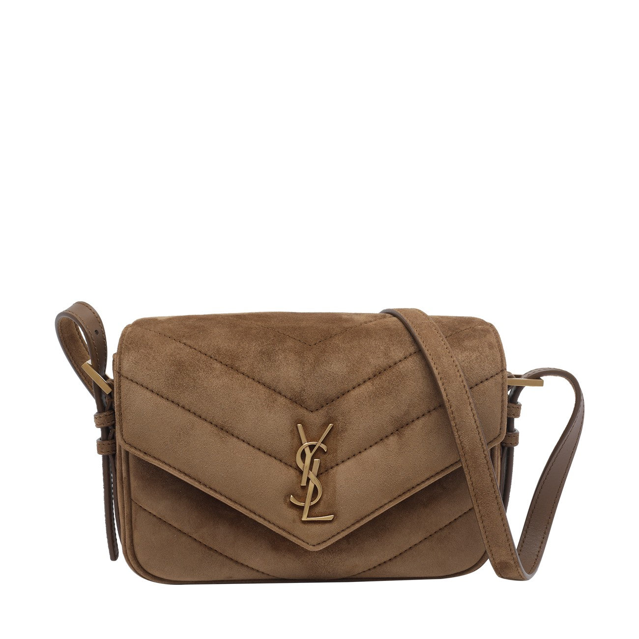 Saint Laurent Saint Laurent Women Matelasse' Suede Loulou Toy Crossbody Bag