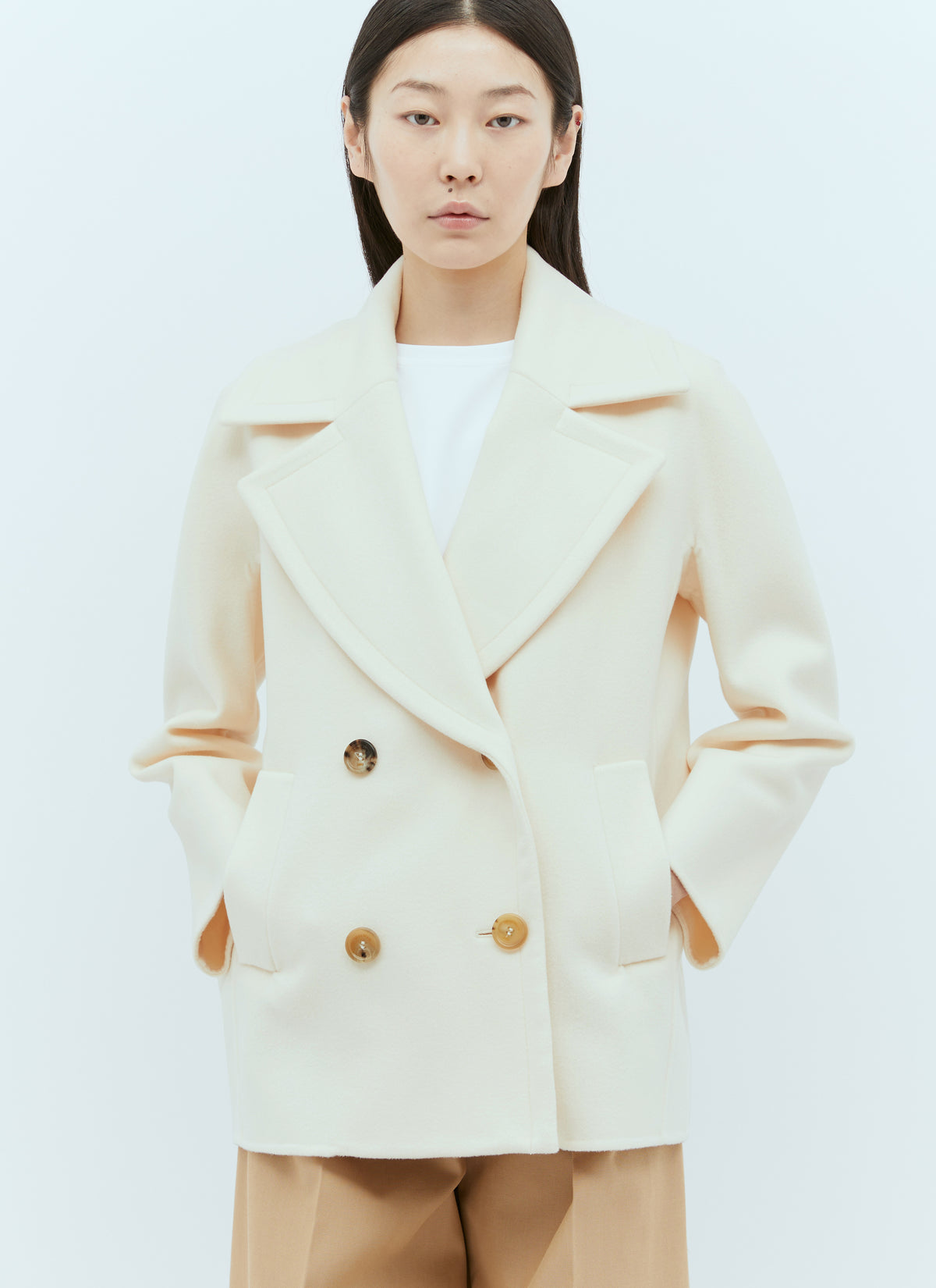 Max Mara Max Mara Women Wool And Cashmere Pea Coat