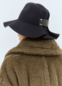 Max Mara Women Felt Wool Wide Brim Hat