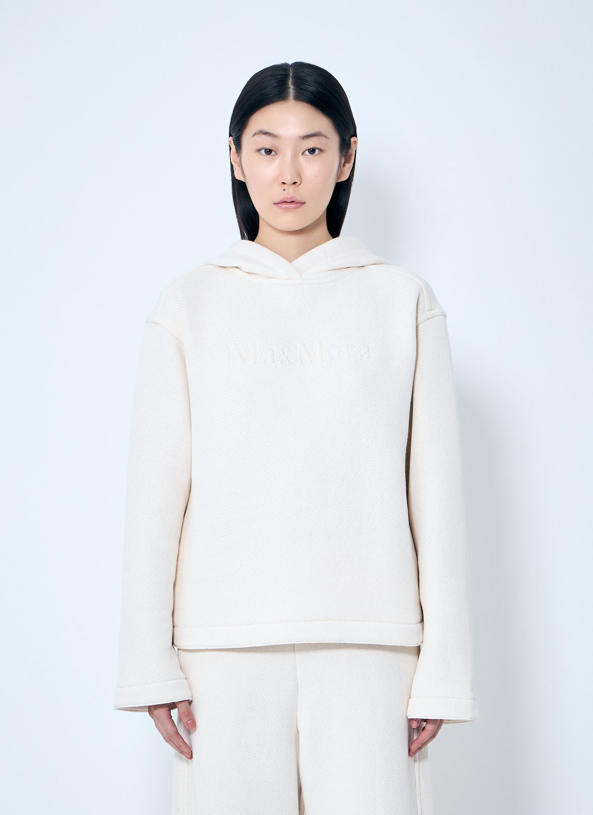 Max Mara Max Mara Women Logo Embroidery Hooded Sweatshirt