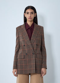 Max Mara Max Mara Women Check Double-Breasted Blazer
