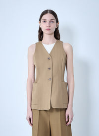 Max Mara Women Tailored Vest With Button Fastening