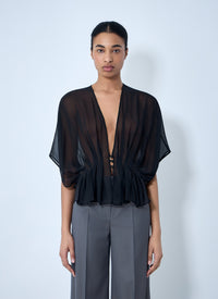 Max Mara Max Mara Women Sheer Button-Front Blouse