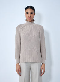 Max Mara Max Mara Women Ribbed Knit High Neck Sweater
