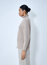 Max Mara Max Mara Women Ribbed Knit High Neck Sweater