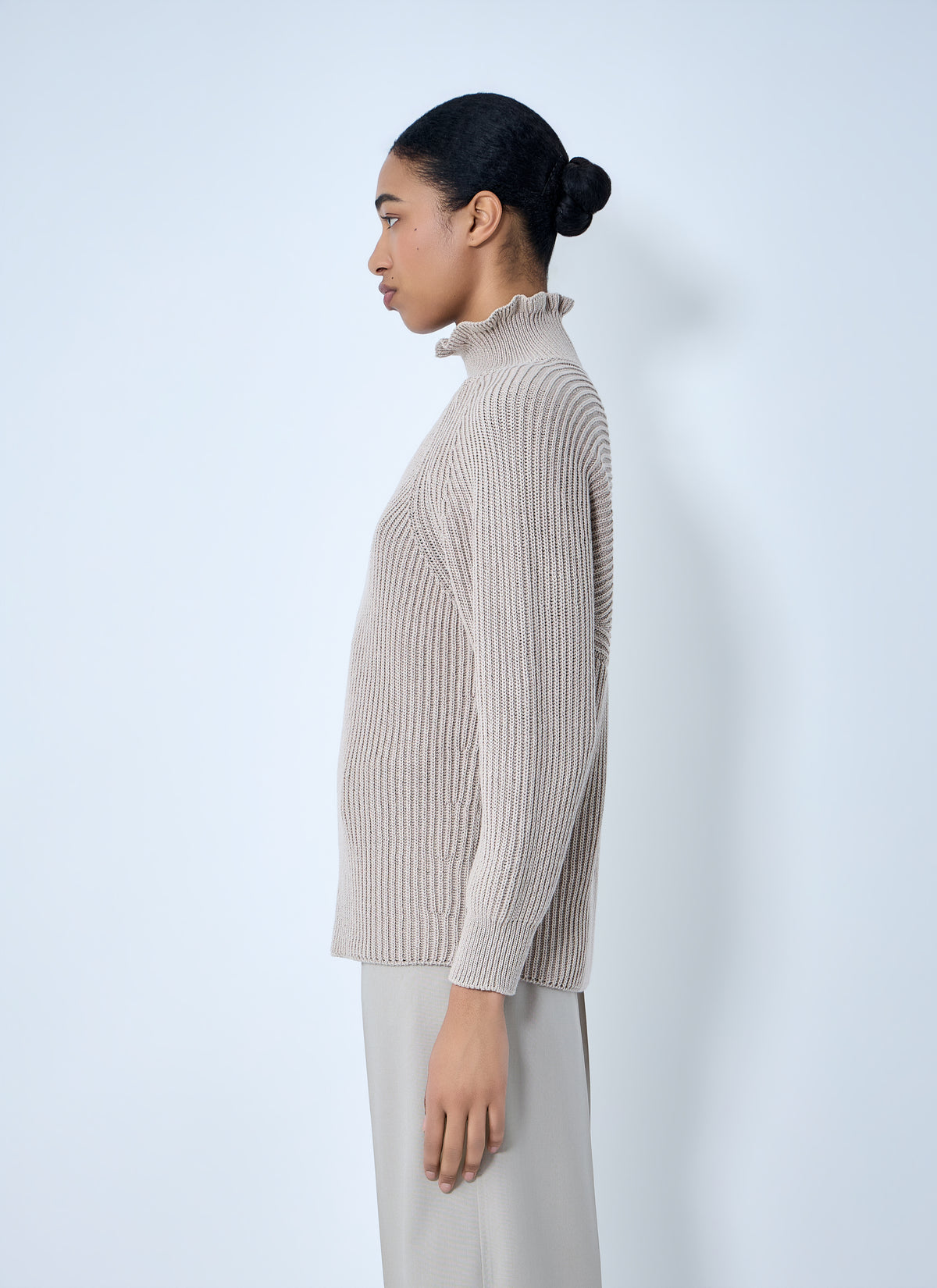 Max Mara Max Mara Women Ribbed Knit High Neck Sweater