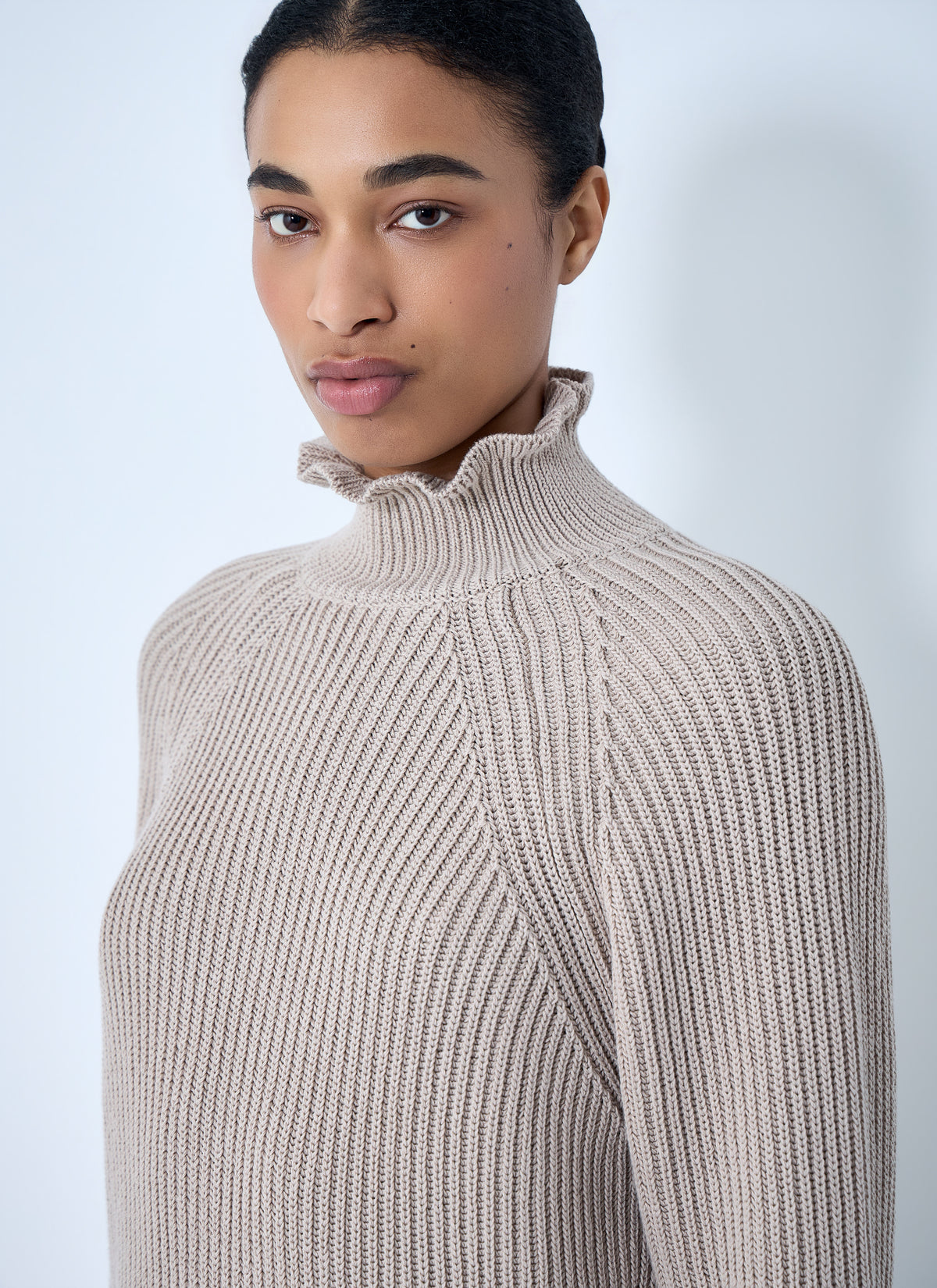 Max Mara Max Mara Women Ribbed Knit High Neck Sweater