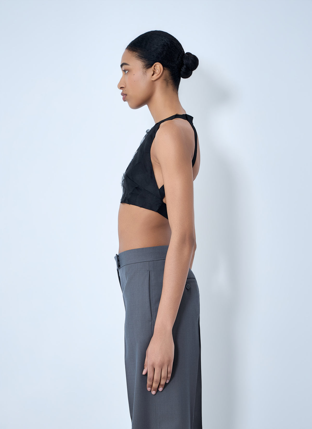 Max Mara Max Mara Women Suede Halter Crop Top
