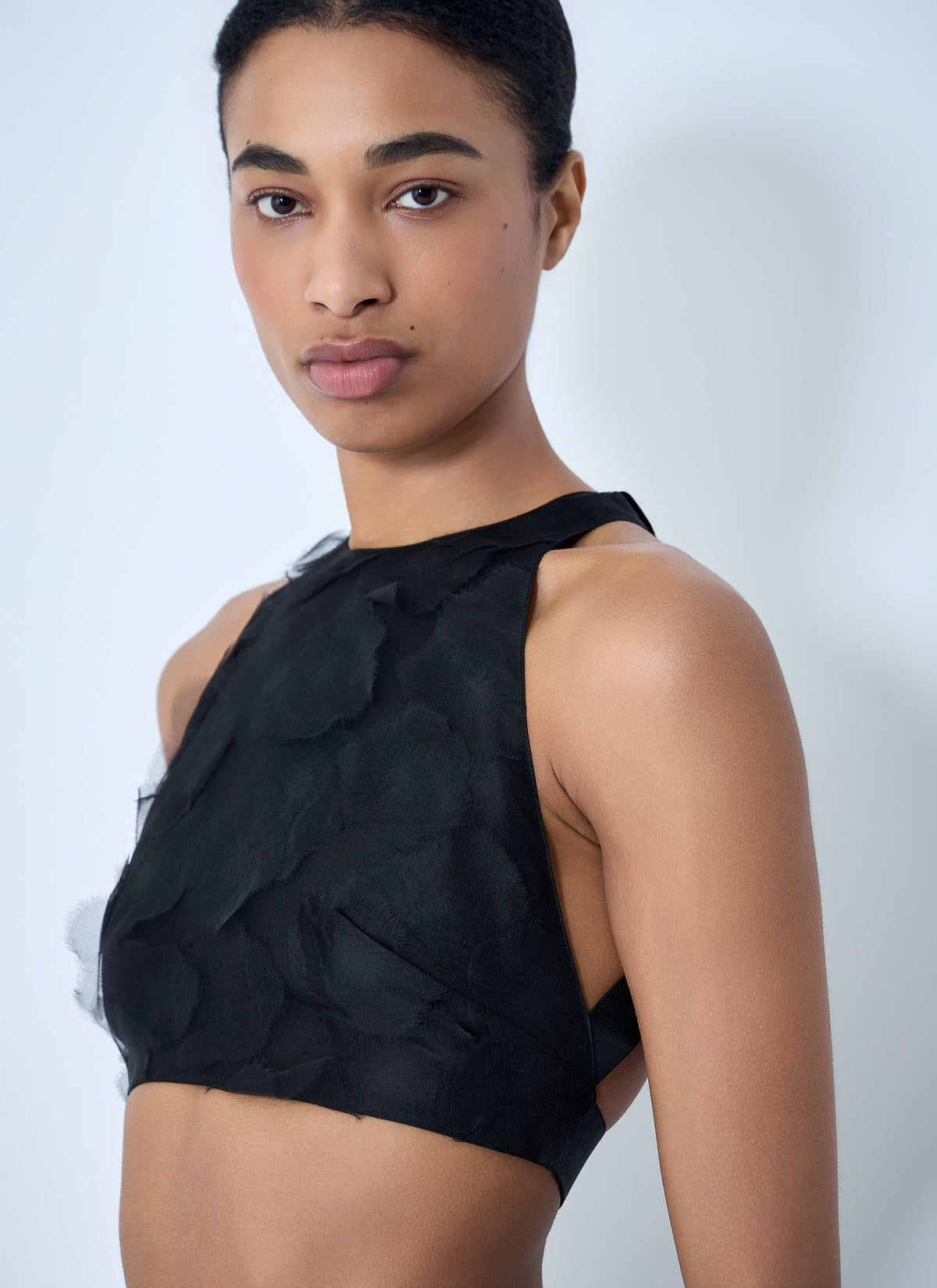 Max Mara Max Mara Women Suede Halter Crop Top