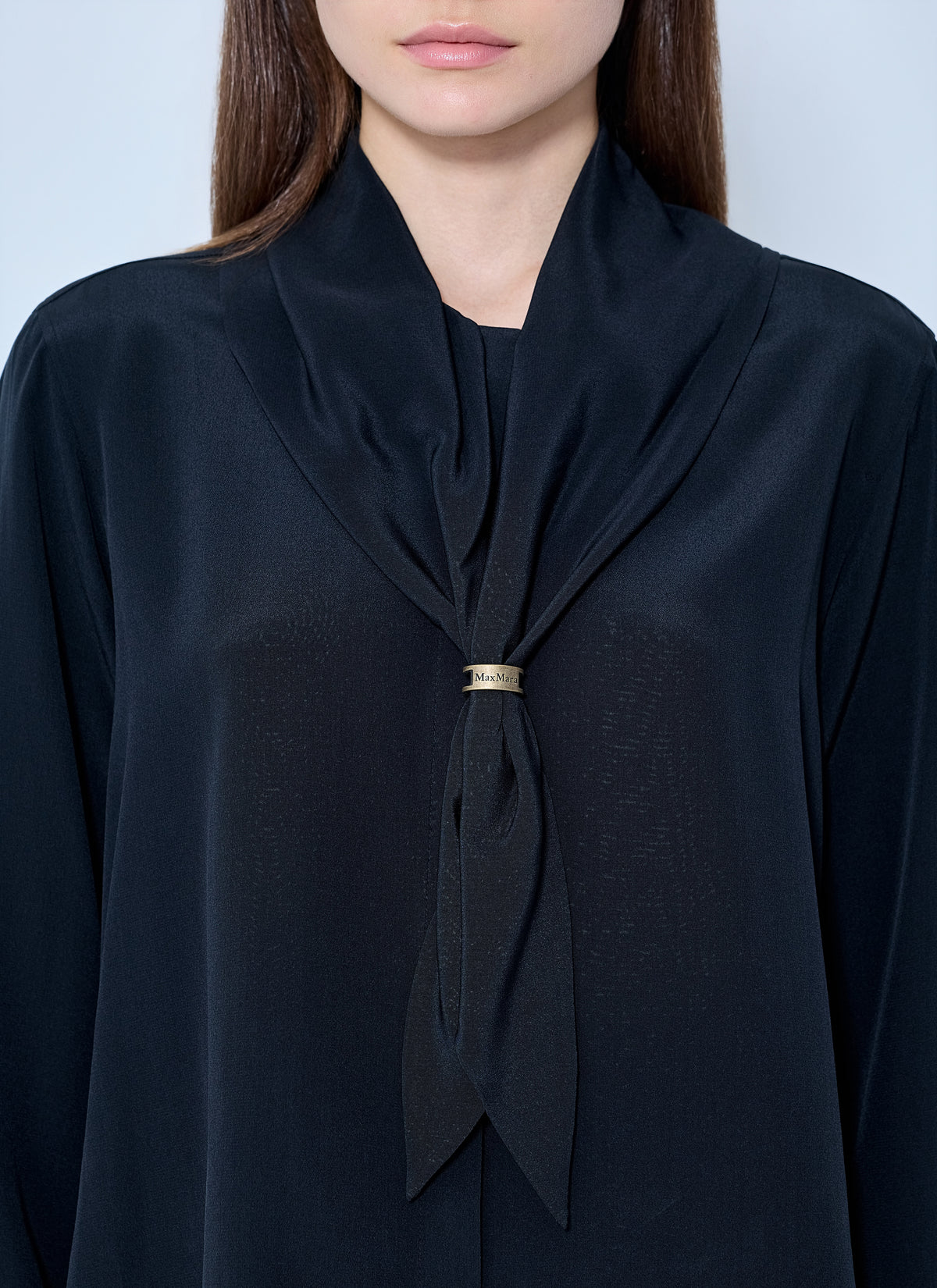 Max Mara Max Mara Women Silk Tie-Neck Blouse