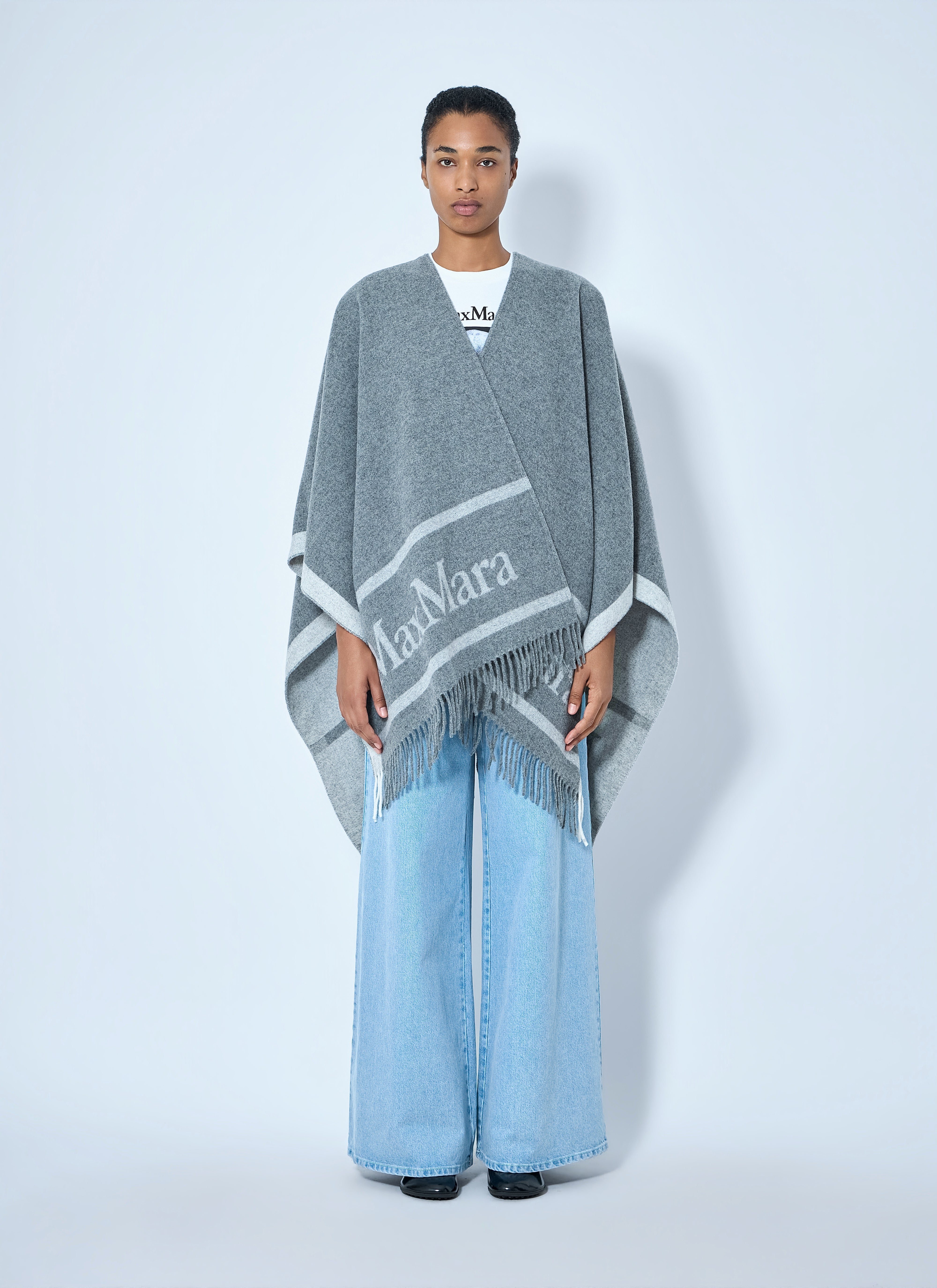 Max Mara Women Woven Fringe Poncho – Bluefly