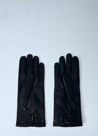 Max Mara Max Mara Women Leather Gloves With Logo Detail