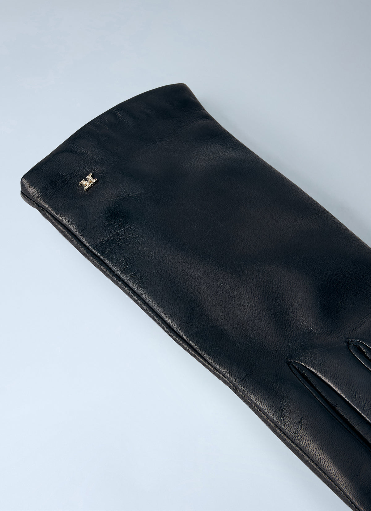 Max Mara Max Mara Women Leather Gloves With Logo Detail