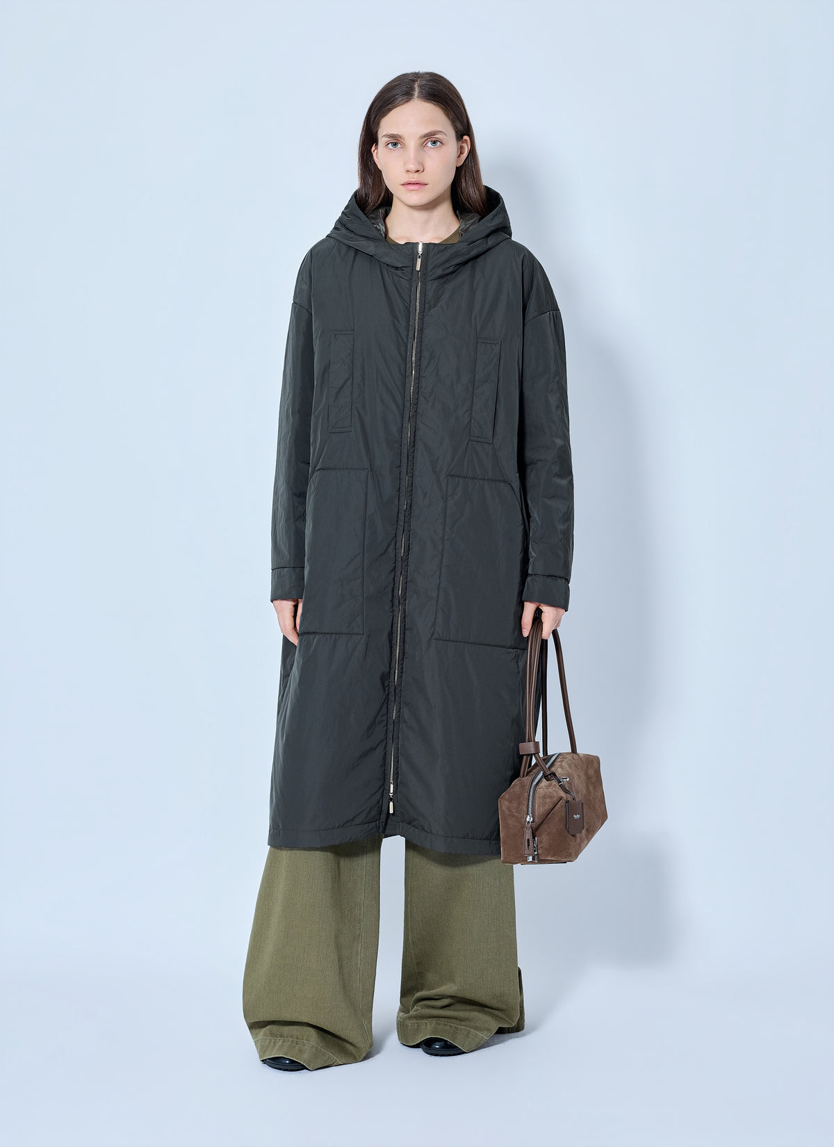 Max Mara The Cube Women Hooded Quilted Coat