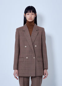 Max Mara Max Mara Women Double-Breasted Checked Blazer