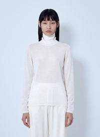 Max Mara Max Mara Women Sheer Turtleneck Top
