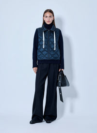 Max Mara The Cube Women Quilted Gilet With Drawstring Collar