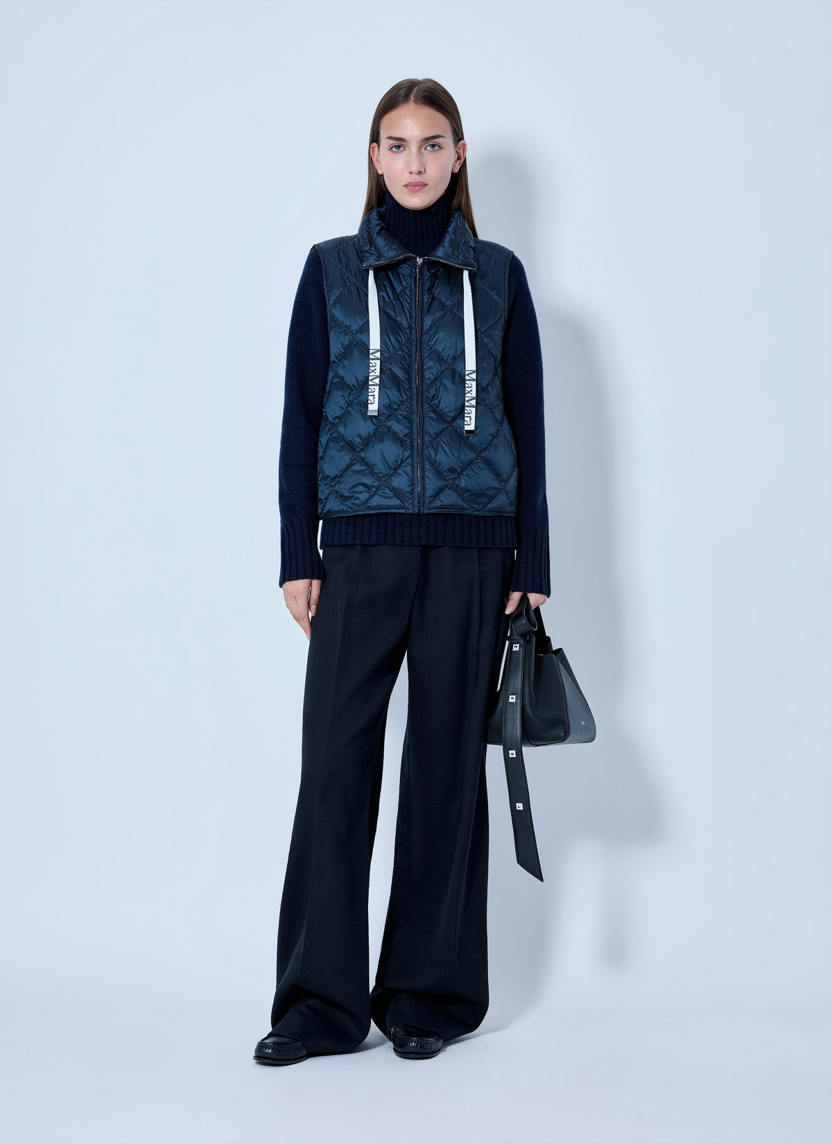 Max Mara The Cube Women Quilted Gilet With Drawstring Collar