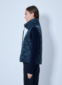 Max Mara The Cube Women Quilted Gilet With Drawstring Collar