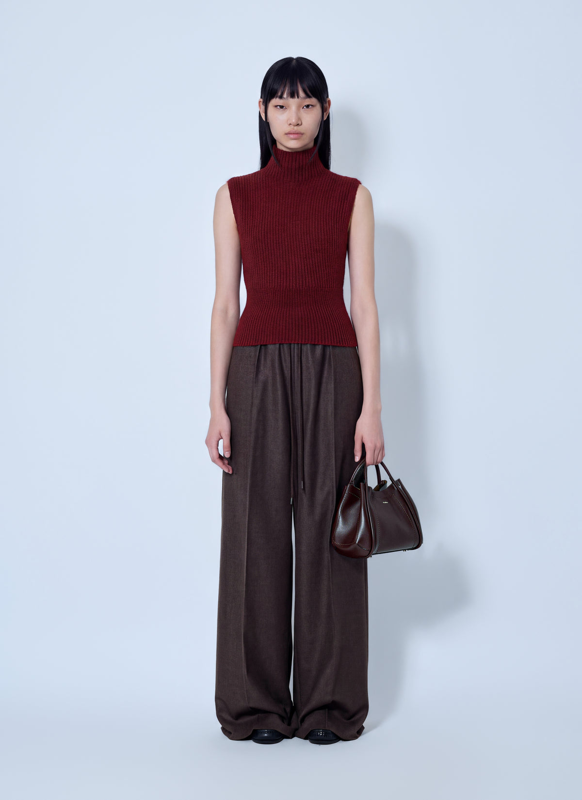 Max Mara Max Mara Women Ribbed Sleeveless Turtleneck Top