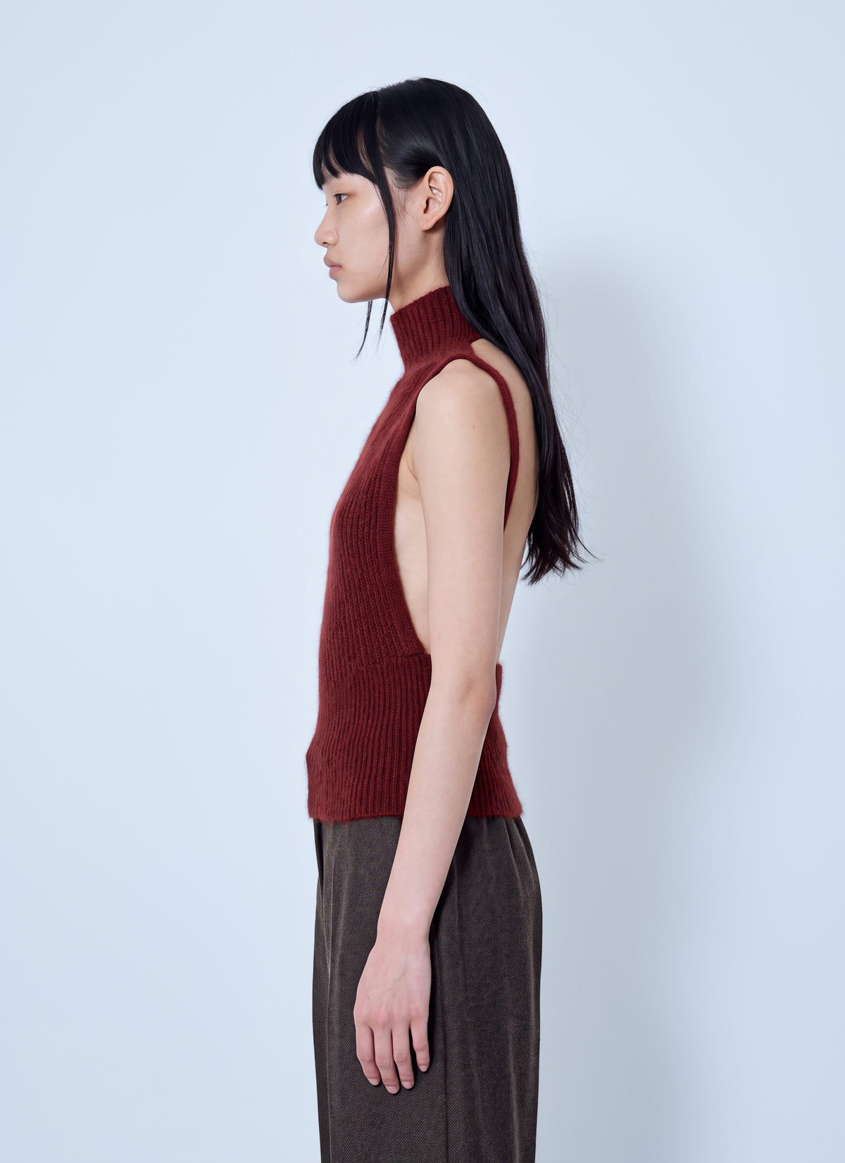 Max Mara Max Mara Women Ribbed Sleeveless Turtleneck Top