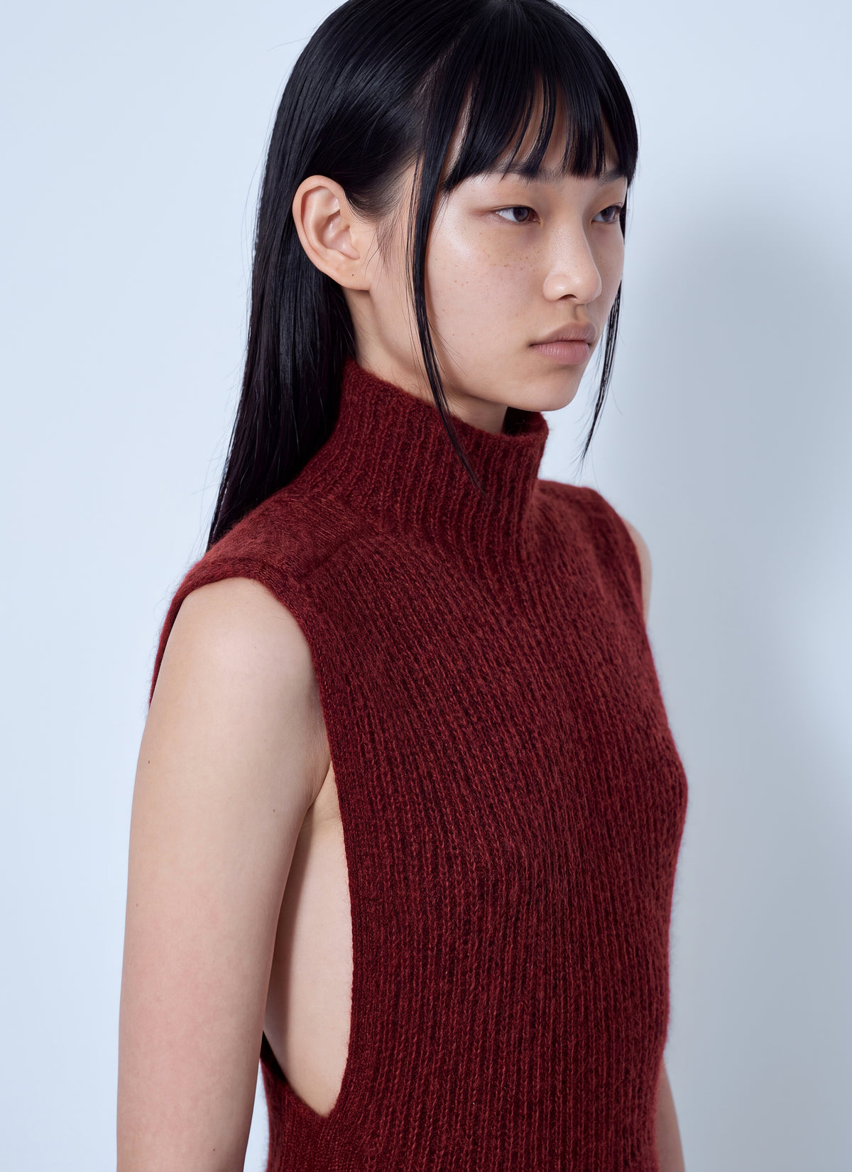 Max Mara Max Mara Women Ribbed Sleeveless Turtleneck Top