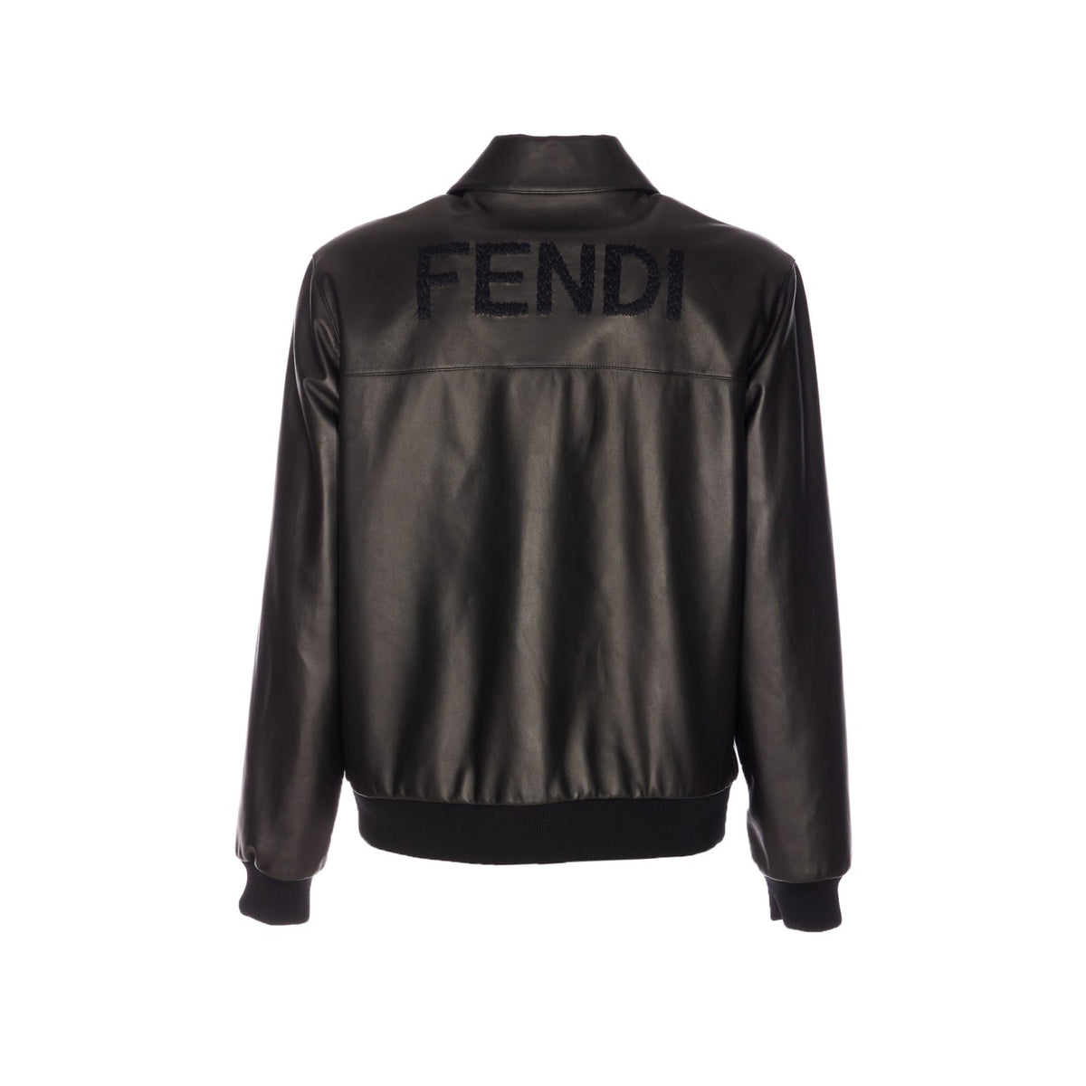 Fendi Fendi Men Maxi Lettering Fendi Leather Jacket