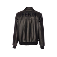 Fendi Fendi Men Maxi Lettering Fendi Leather Jacket