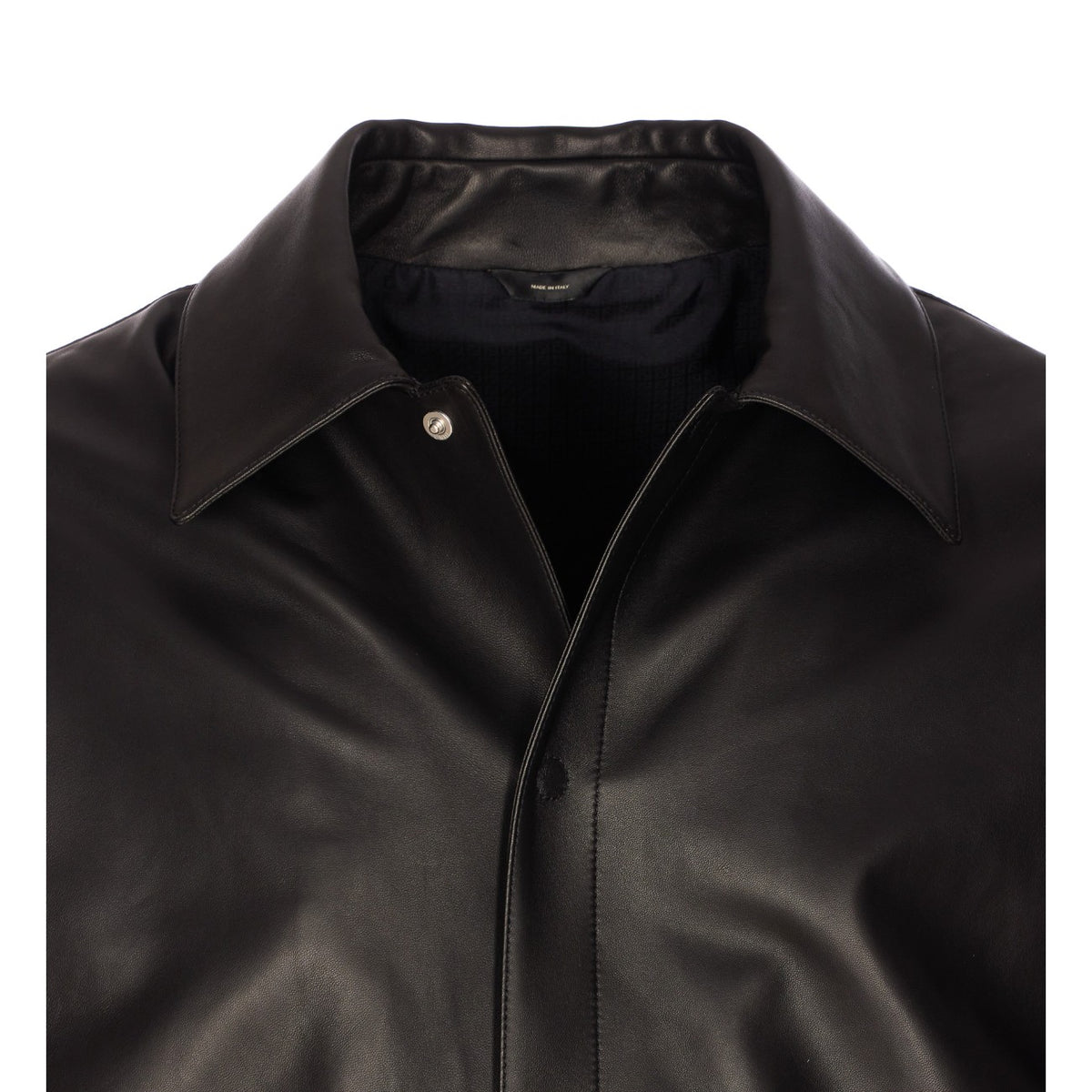 Fendi Fendi Men Maxi Lettering Fendi Leather Jacket