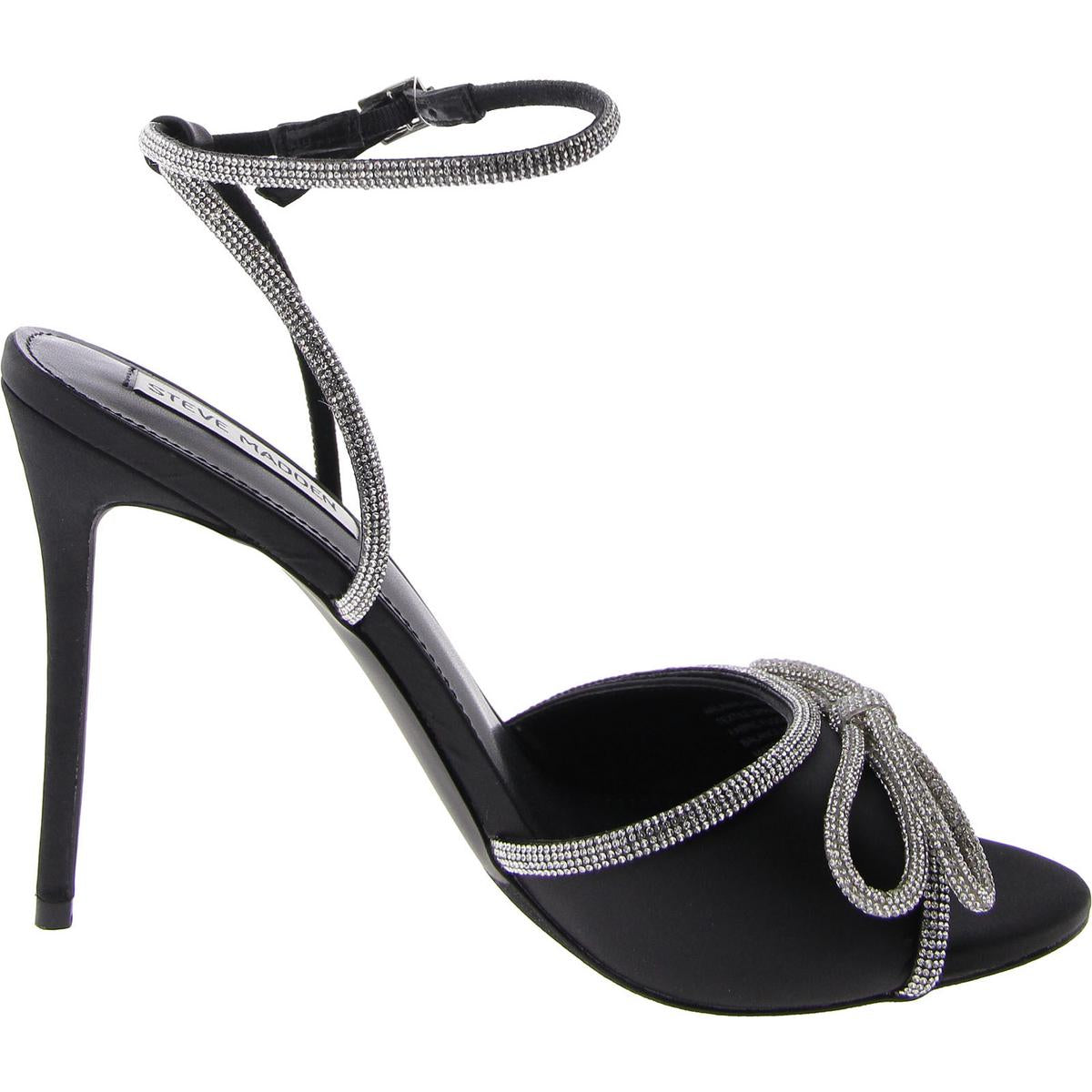 Arla Womens Embellished Ankle Strap Heels