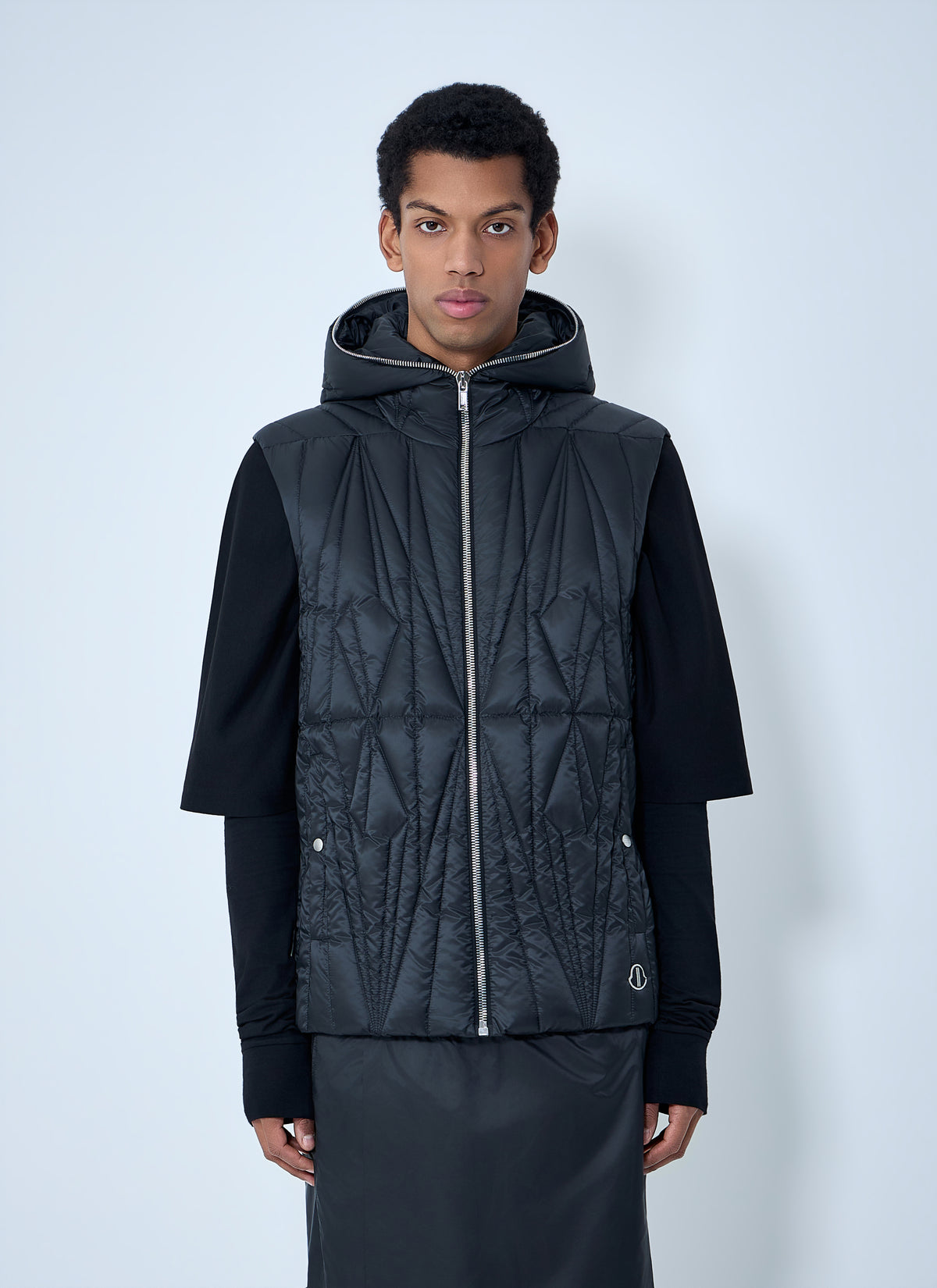Moncler + Rick Owens Women Geocamo Flight Quilted Hooded Gilet
