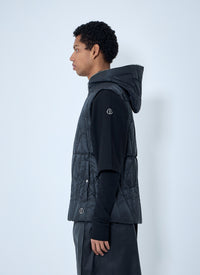 Moncler + Rick Owens Men Geocamo Flight Quilted Hooded Gilet