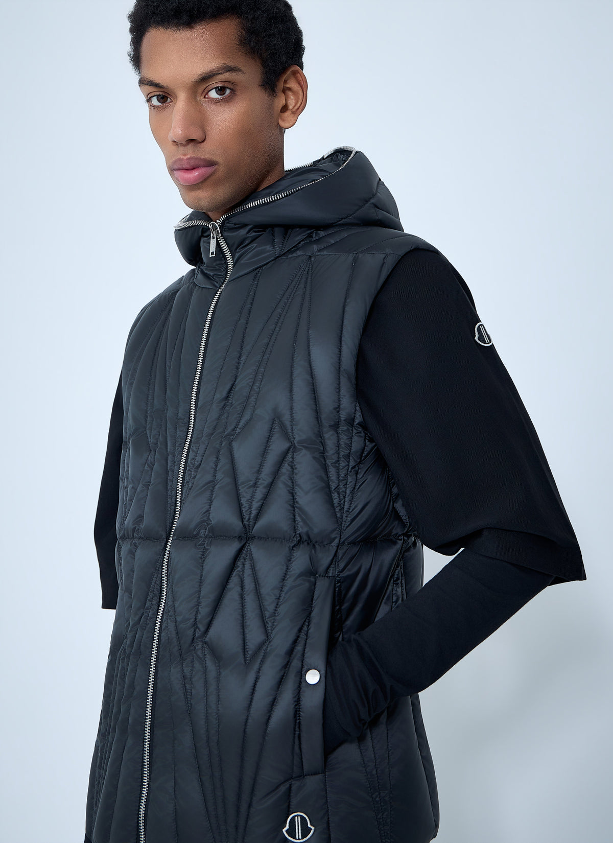 Moncler + Rick Owens Men Geocamo Flight Quilted Hooded Gilet