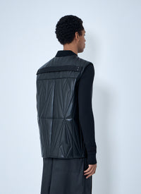 Moncler + Rick Owens Men Geocamo Flight Leather Hooded Gilet