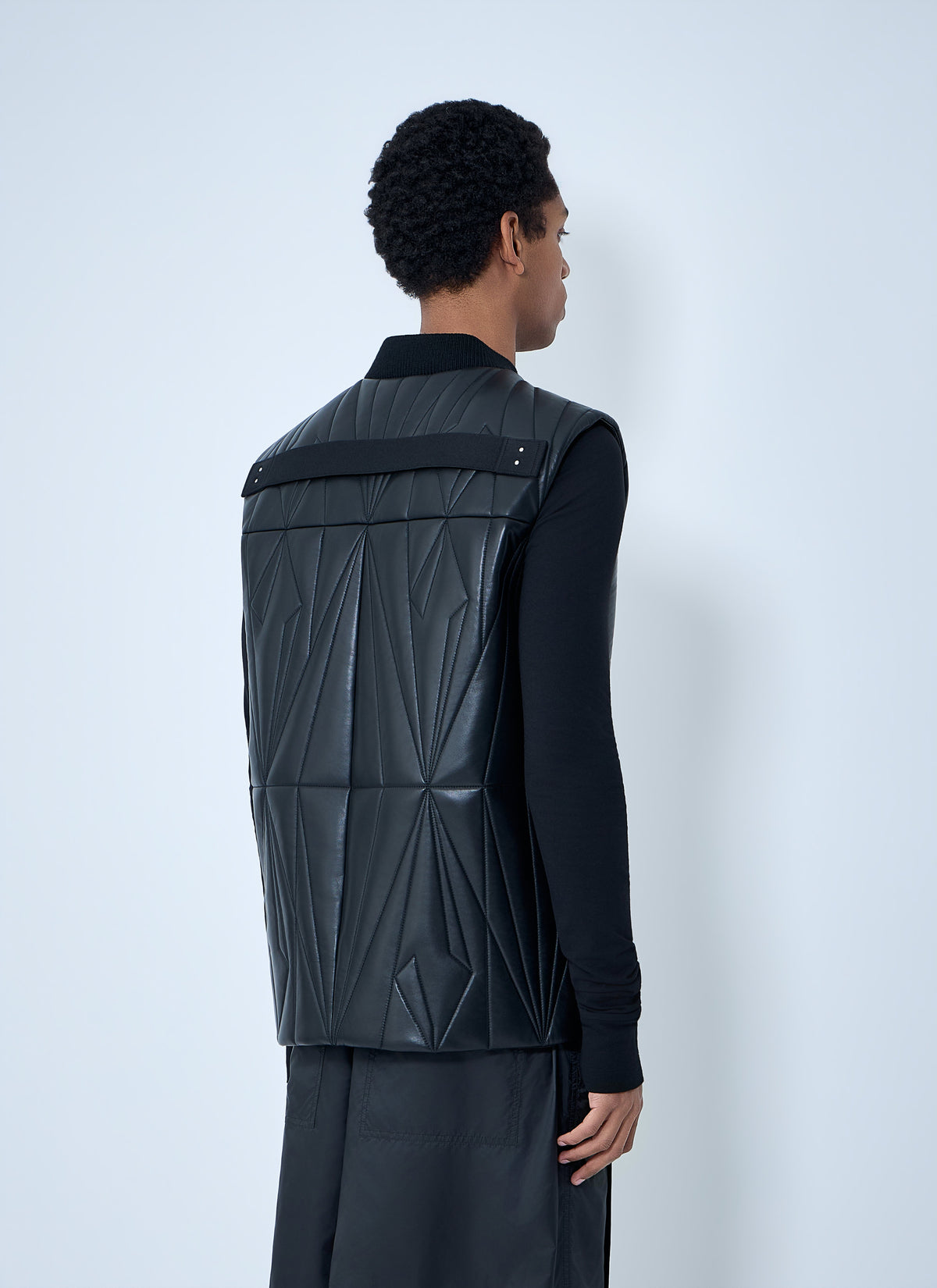 Moncler + Rick Owens Men Geocamo Flight Leather Hooded Gilet