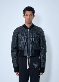 Moncler + Rick Owens Moncler + Rick Owens Men Geocamo Cropped Quilted Bomber Jacket