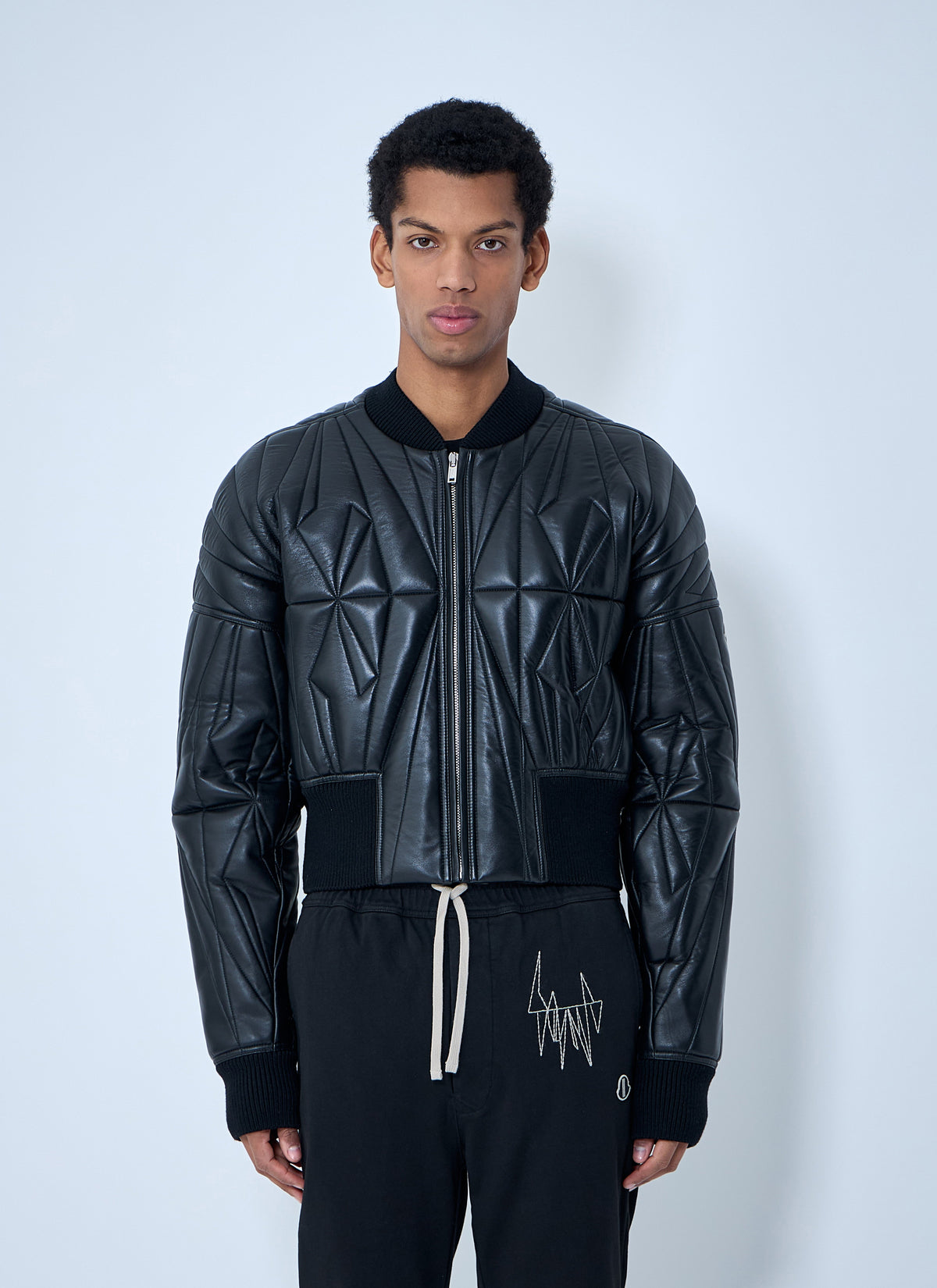Moncler + Rick Owens Moncler + Rick Owens Men Geocamo Cropped Quilted Bomber Jacket