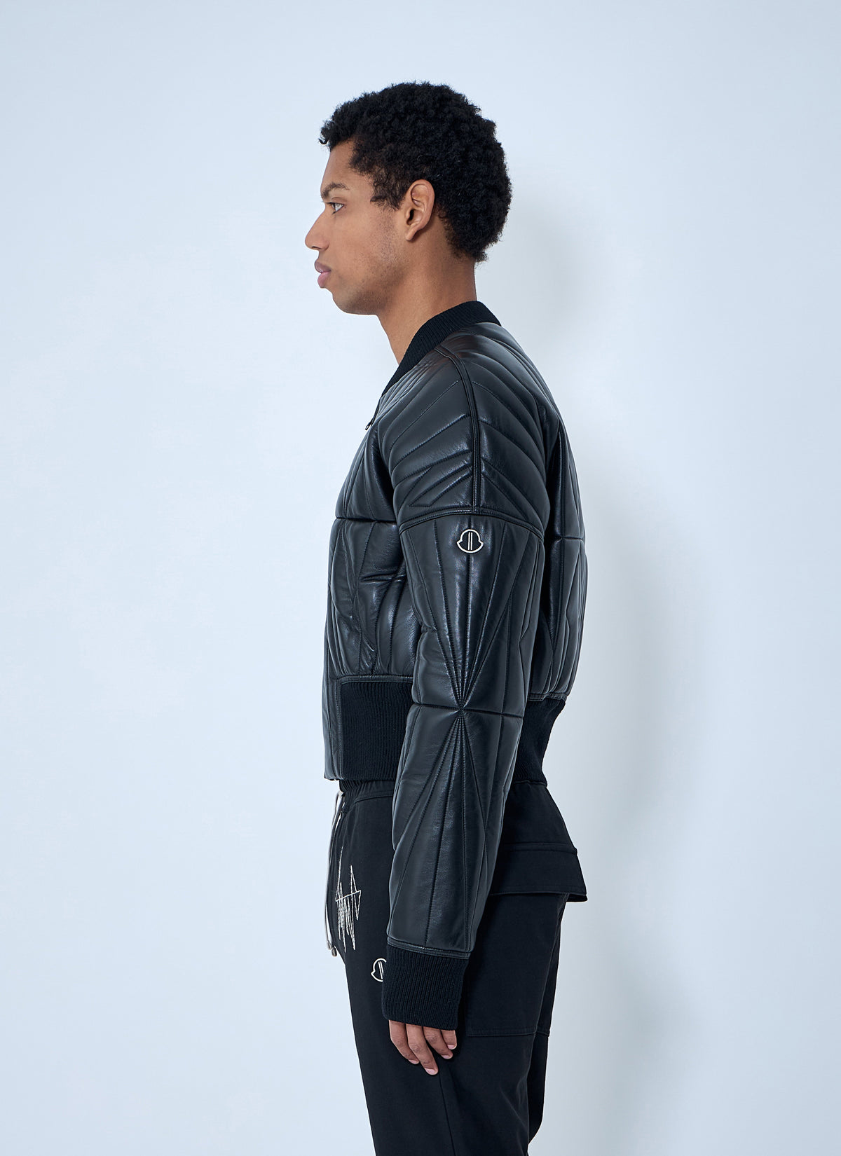 Moncler + Rick Owens Moncler + Rick Owens Men Geocamo Cropped Quilted Bomber Jacket