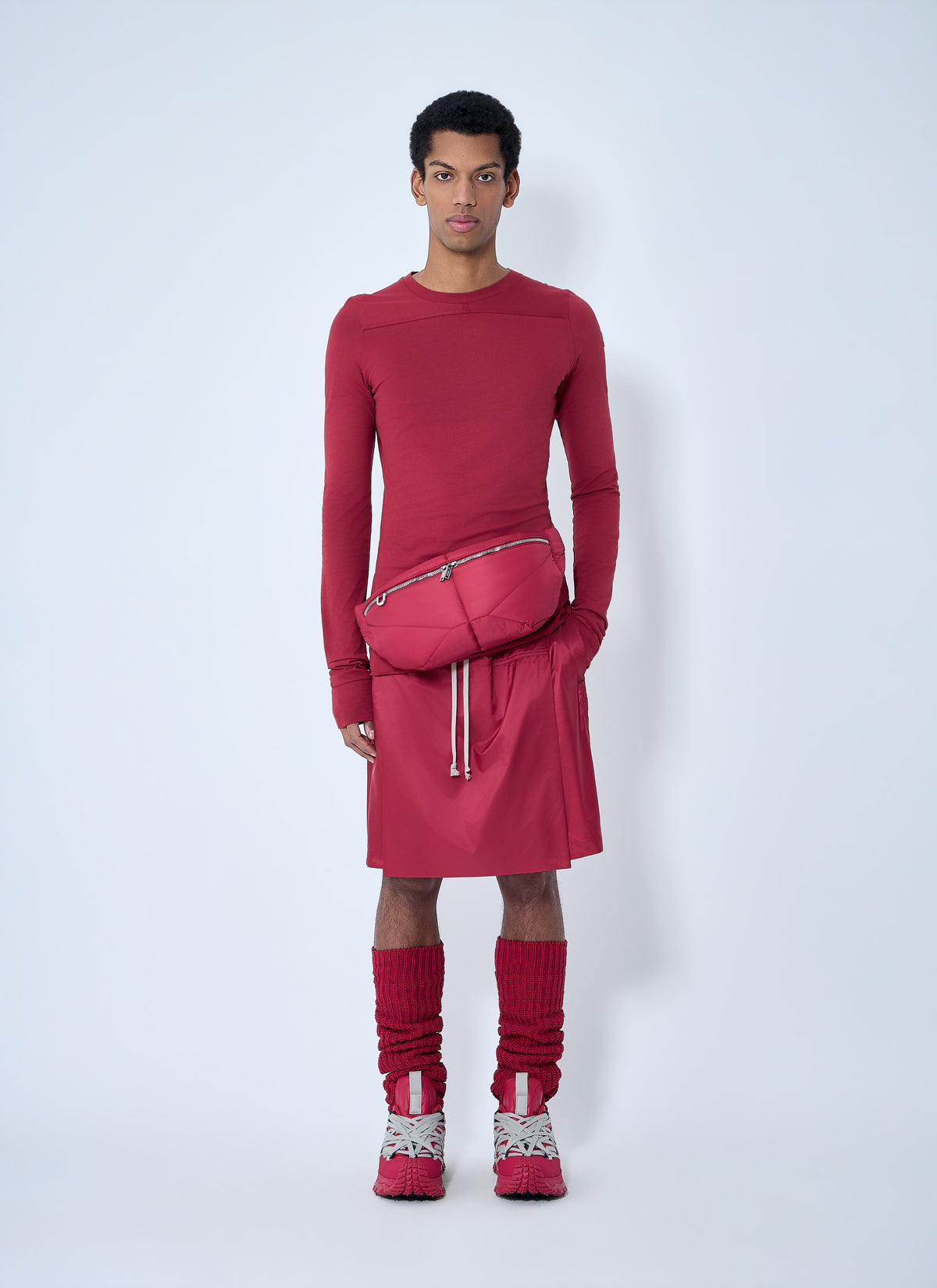 Moncler + Rick Owens Moncler + Rick Owens Men Drawstring Midi Kilt Shorts